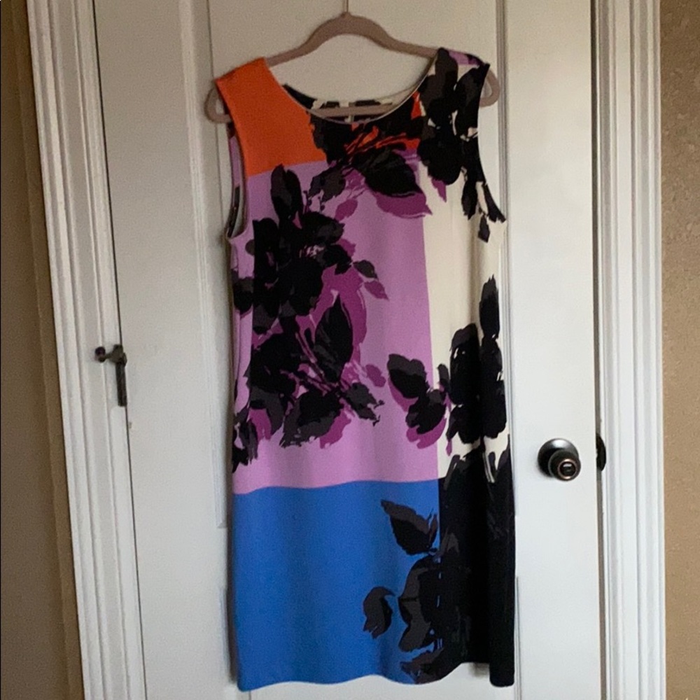 Worthington Color-blocked Floral Dress